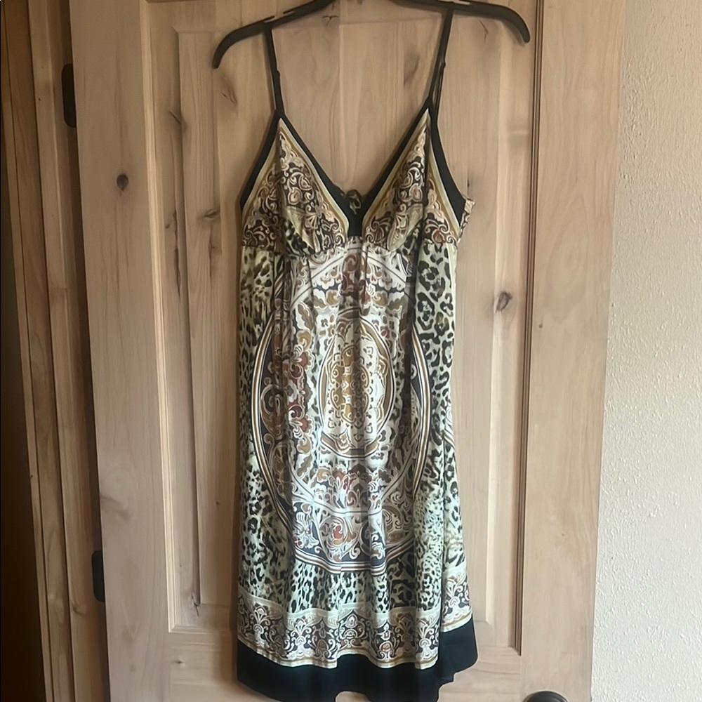 I . C . W Elegant Animal Print Slip Dress SZ 10 - Picture 1 of 8